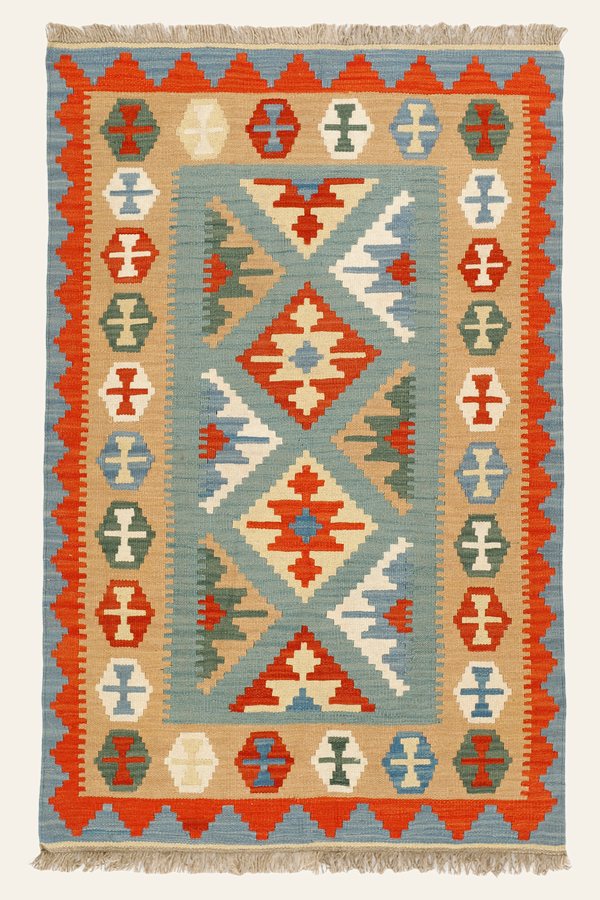 Kelim Teppich Bunt, 101 × 156 cm