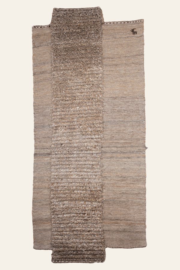 Gabbeh Kelim Läufer asymmetrisch Beige