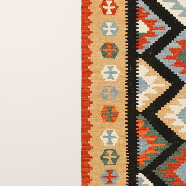 Seitliche Bordüre in Orange und Beige