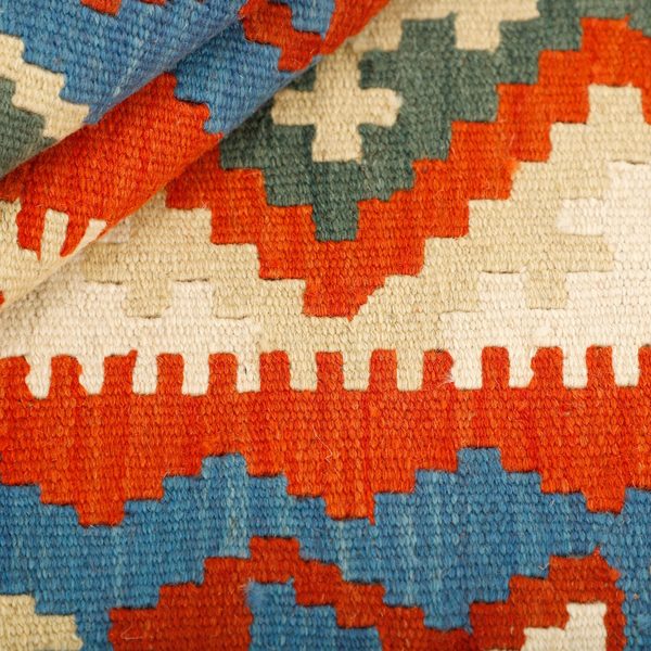 Kilim Rug in Red and Blue, view 5