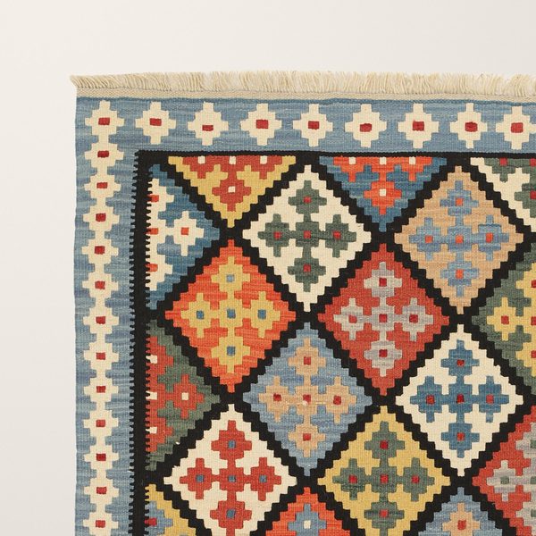Colourful Kilim Rug in Black, view 4
